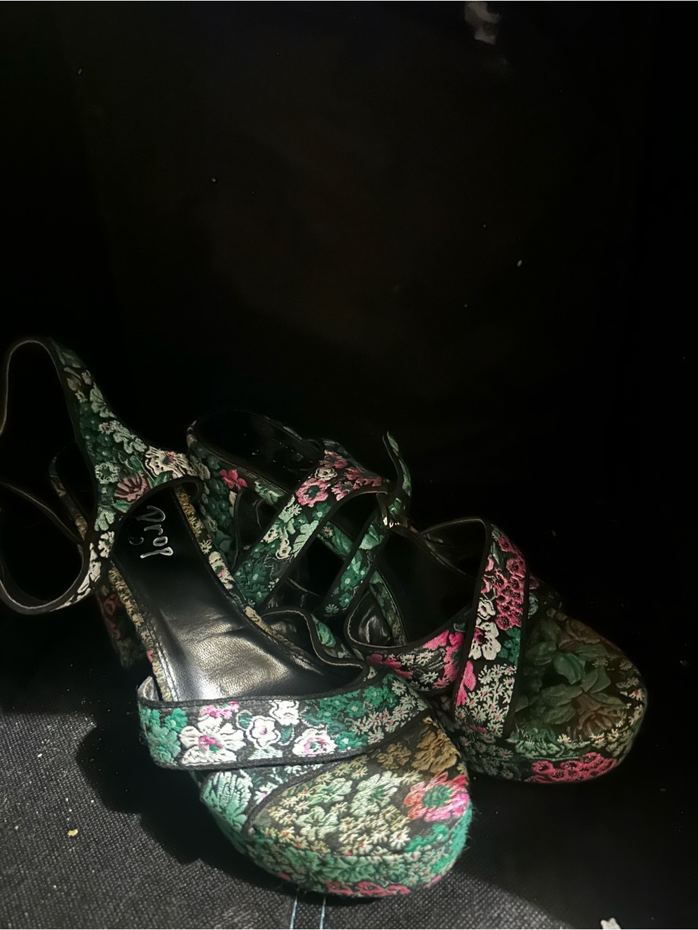 Floral Platform Sandals